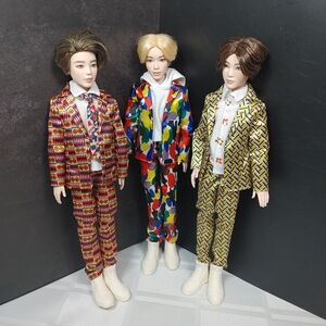 BTS Bangtan Boys Band 2015 Mattel Doll Figures, Jin Suga Jimin, Set of 3